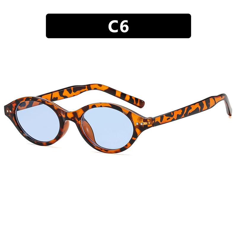 

Simple Small Oval Frame Sunglasses for Women and Men Party Gatherings Beach Travel Walk The Show UV Protection Shades Glasses