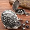 Retro Wizard Luminous Wand Pocket Watch Case with DND Dice Board Game Accessories