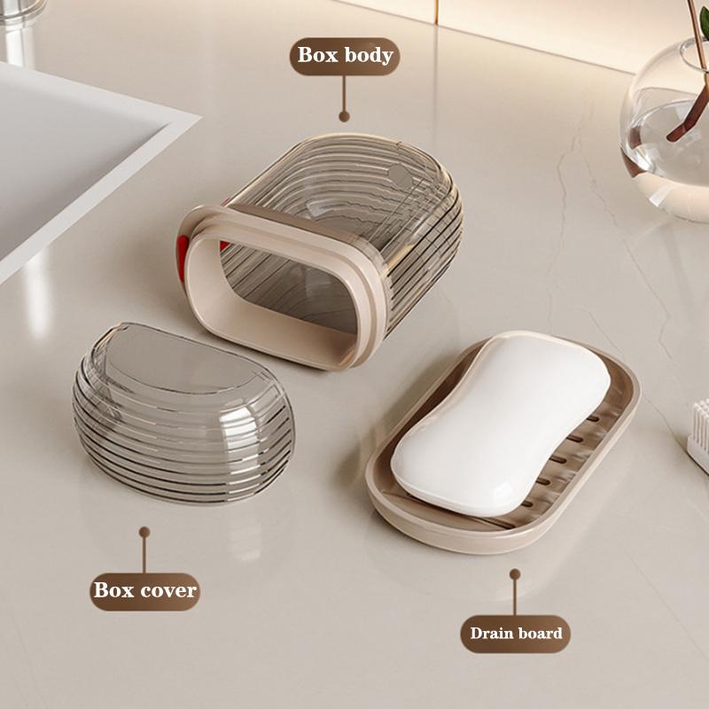 Travel Soap Dish With Drain Water Bathroom Supplies Portable Gadgets For Traveling Holder Container Accessories Home Storage Box