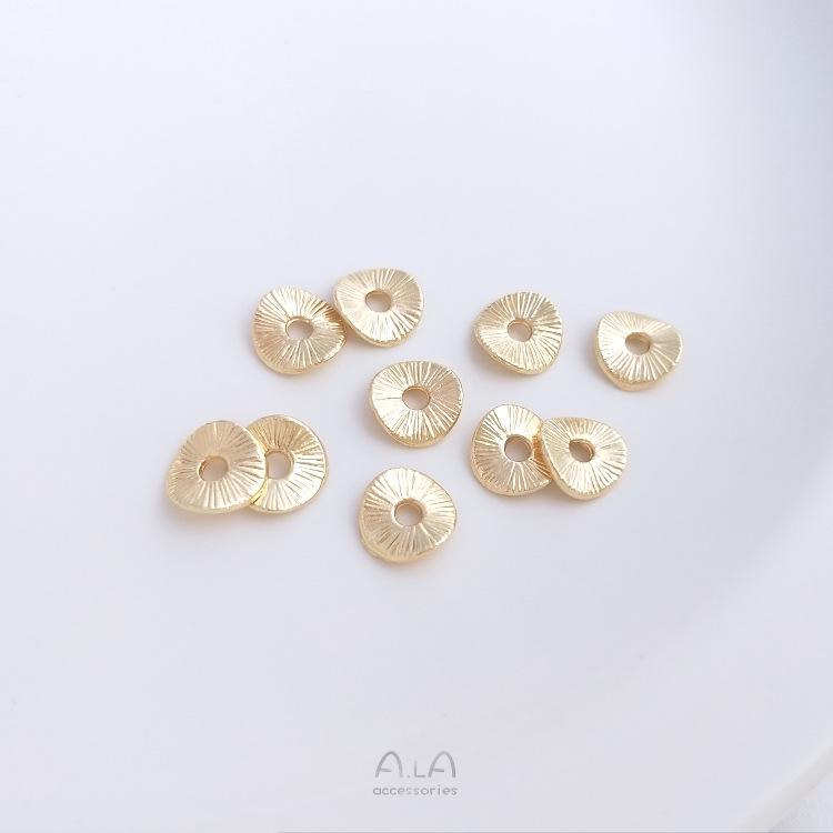 

14K Gold-Filled Lotus Leaf Curved Brushed Spacer for DIY Jewelry & Beading
