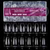 600 Pcs Traceless Transparent Semi-Matte Nail Tips - Thin, Short & Long Frosted False Nail Art Tips
