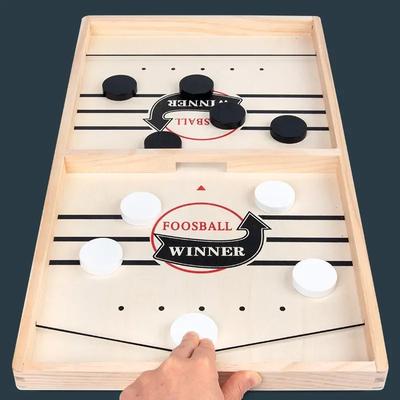 Totó Vencedor Jogo de Hóquei de Mesa Jogo de Xadrez Catapulta Brinquedo Interativo para Pais e Filhos Jogo de Tabuleiro Fast Sling Puck Brinquedos Para Crianças