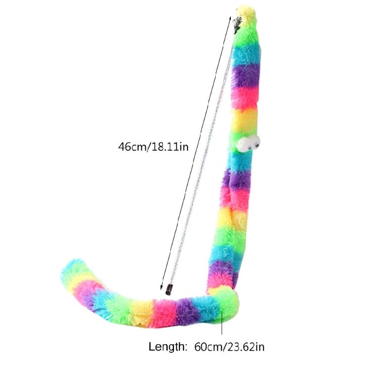 Cat Toy Teaser Wand with Bell Plush Toy Gift for Kitten Playing Exercising