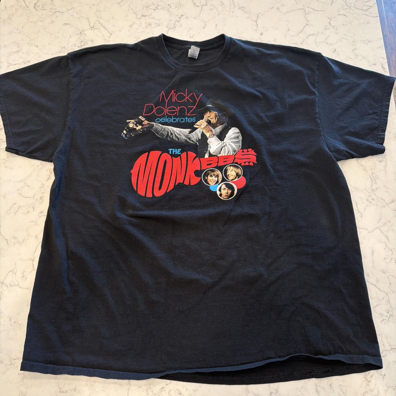 The Monkees Headquarters Tour 2022 Micky Dolenz Band T-Shirt Men’s 2XL Black Unisex T-Shirt L