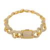 Personalisierter Hip Hop Schmuck 14K Gold Plated Unendlichkeitsarmband 15mm Bling CZ Iced Out Unendliches Armband für Damen und Herren