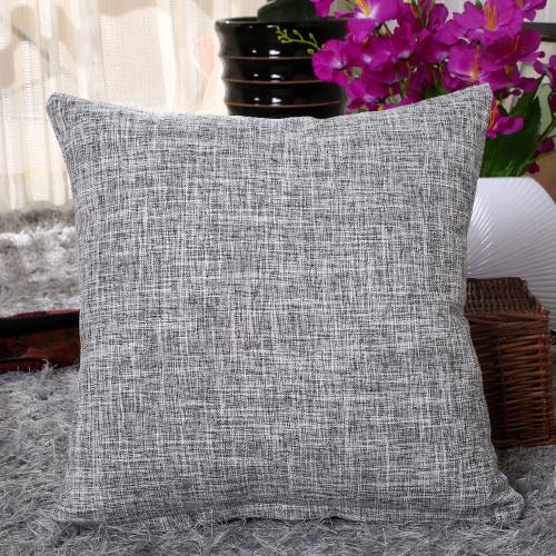 Pillow Case Home Decoration Salon Cushion Cover 50X50 Solid Pillowcase with Zipper Cotton Linen for Sofa Car Chair 45x45 40X40