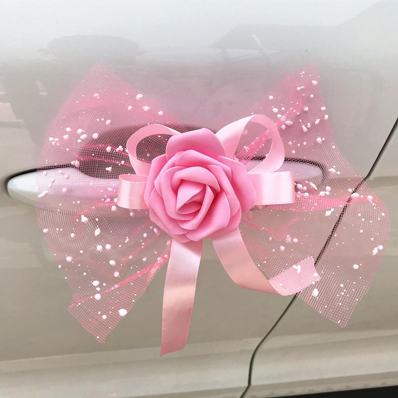 Door Handles Beautiful Wedding Party Festival Supplies Rear View Mirror Decorations For Wedding Car Decor Decoration Flower NEW