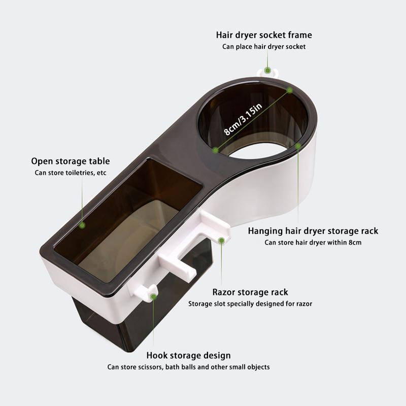 Accessories Blower Bathroom Organizer Hairdryer Stand Styling Tool Universal Wall Adhesive for Shavers | Bathroom Shelves