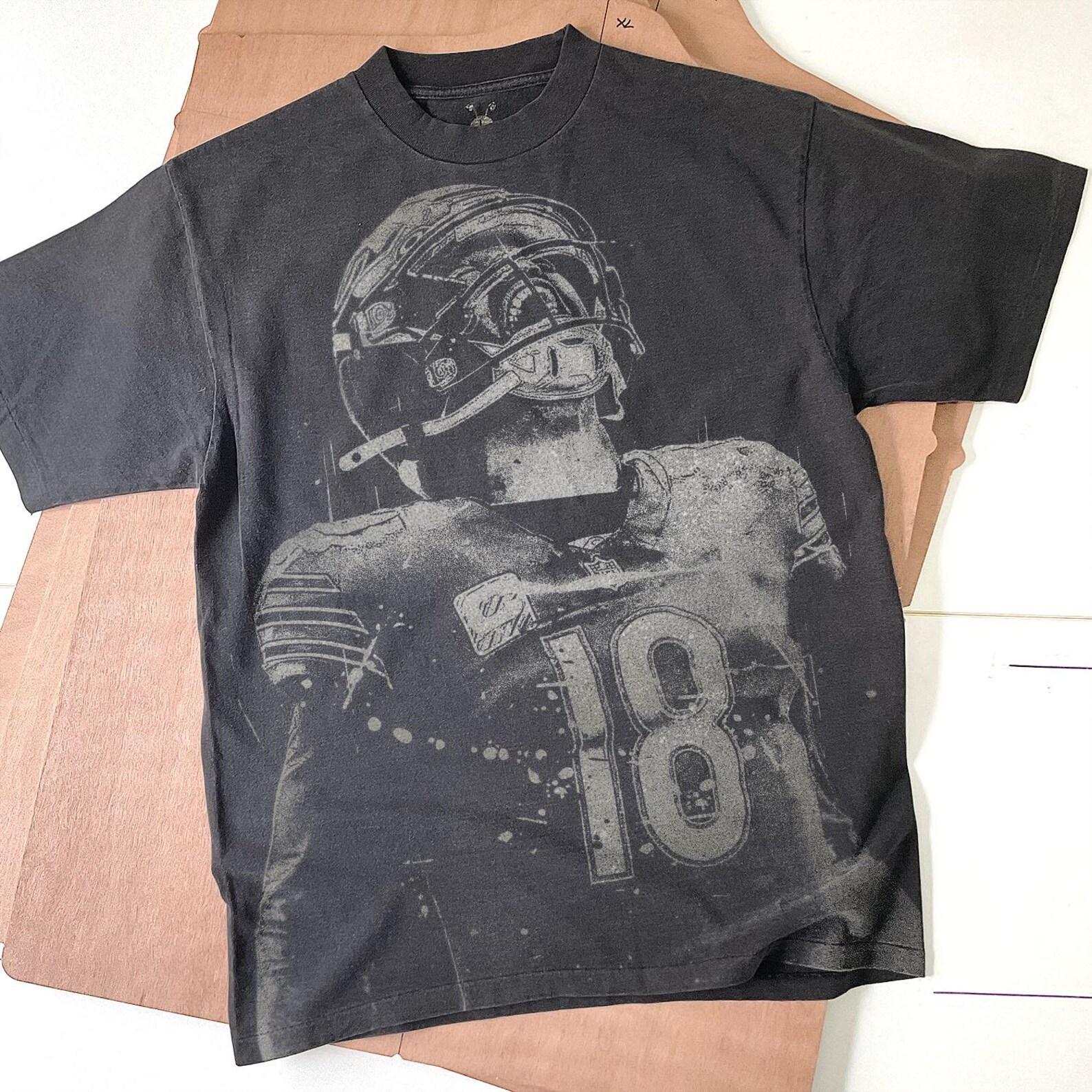 Caleb Williams Handmade Bleached Shirt: Football Tee spray art 3XL