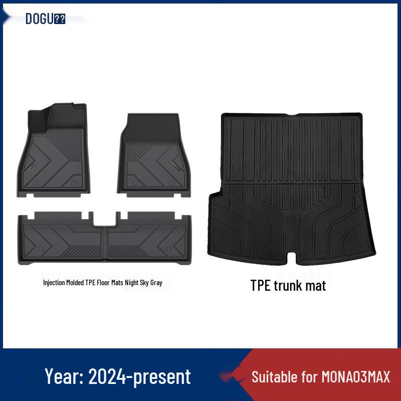 TPE Floor Mats for XPeng Mona 03 Max, dual-color injection, interior upgrade.