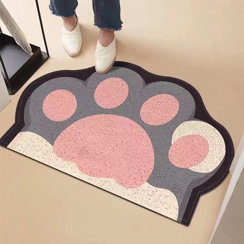 Creative Bear Paw Non-Slip Entrance Doormat - Cute, Durable, Dirt-Resistant, Cuttable Foot Mat 40x60cm (Coil)