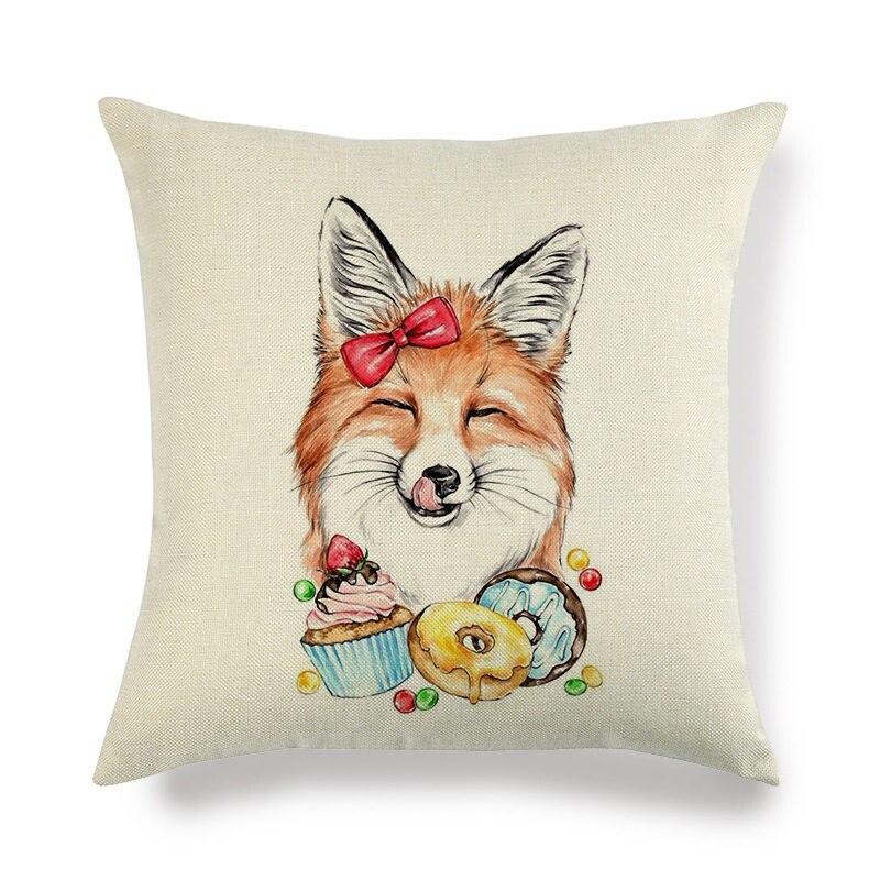 fox throw pillows