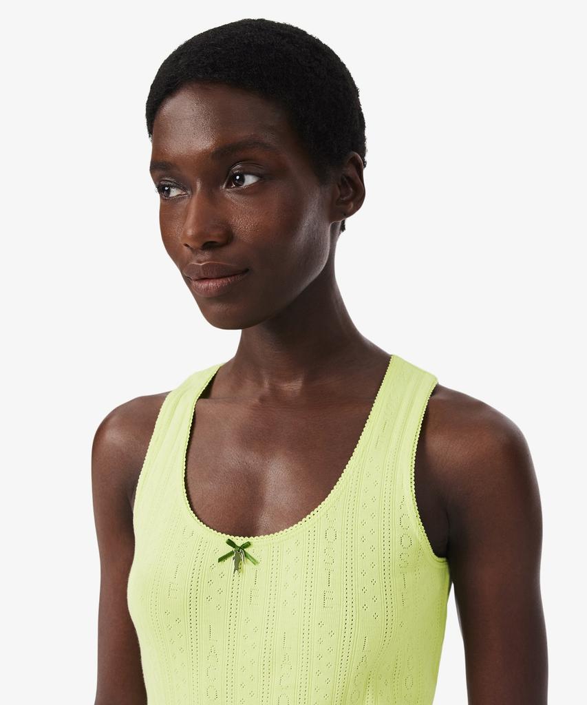 LACOSTE Women'S Pointel Sleeveless Tf5279-56G Bic