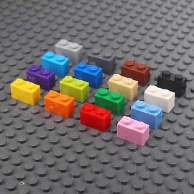 Bausteine mit kleinen Partikeln 1x2 (3H) Hohe Ziegel-Fundamentteile Verbinden DIY Bausteinteile Zubehör