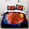Boys Basketball Bedding Set 3D Ball Duvet Cover Full King For Teen Men Microfiber Sports Theme Game Comforter