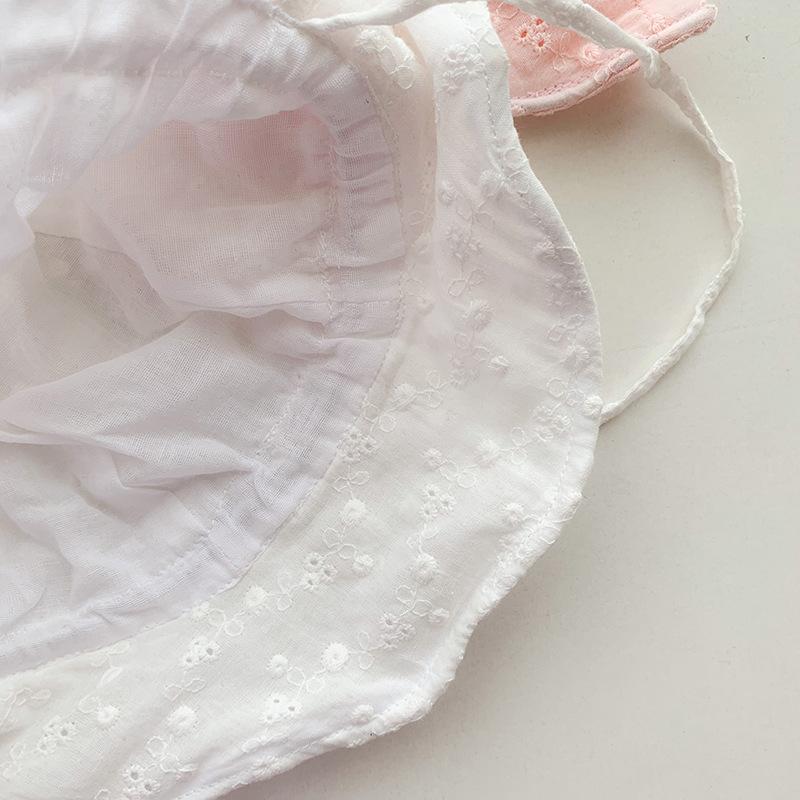 Baby Girls Sun Hat Summer Panama Breathable Hollow Bucket Hat Cute Floral Baby Infant Fisherman Cap