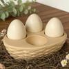 Four-Compartment Woven Egg Tray Mold Heat Resistant Handmade Easter Silicone Mold Non-Stick Lightweight Resin Casting Molds