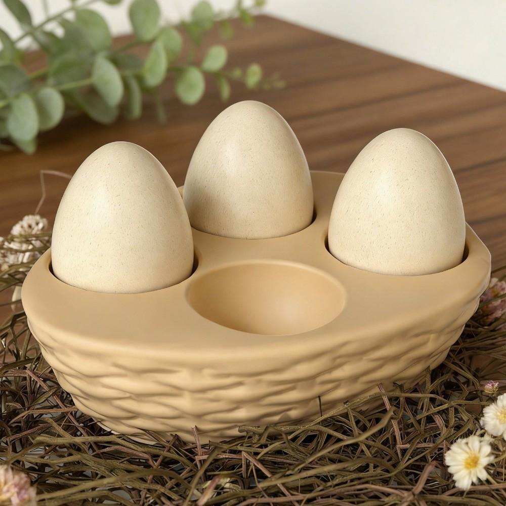 Four-Compartment Woven Egg Tray Mold Heat Resistant Handmade Easter Silicone Mold Non-Stick Lightweight Resin Casting Molds
