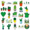 50 Cactus Cartoon Stickers for Luggage, Scooter, Tablet, and Car