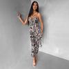 2026 New Cross-border European and American Style Women's Fashion Sexy Spaghetti Strap Body-Wrapping Fitted Backless Dress