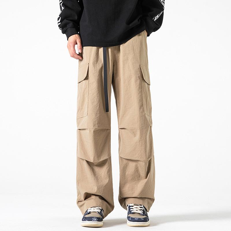 

Весенне-осенние новые мужские эластичные брюки карго с множеством карманов, модные прямые стильные брюки 3XL