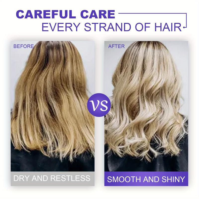100ml Purple Hair Care Film, Soft and Moisturizing Hair Care Film, Suitable for Split Ends, Hot Dyeing, Dryness, and Irritability