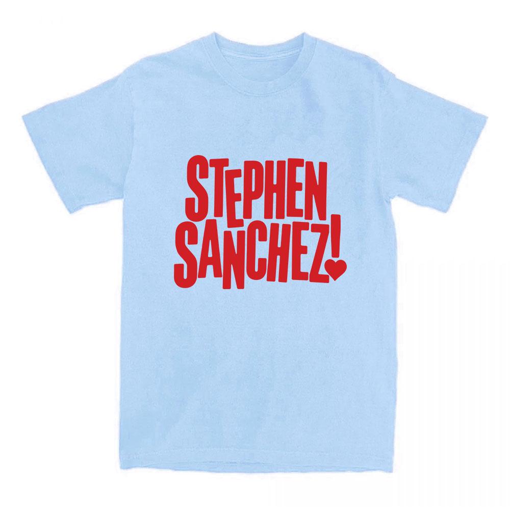 Exclamation Heart Logo T-Shirt Singer Stephen Sanchez Design Print Tshirts O-neck Short Sleeve Cotton Female Tees Graphic Merch