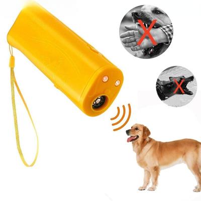 Dog Repeller Anti Barking Device Ultrasonic Dog Repeller Stop Bark Control Training Supplies With LED Flashlight 3 In 1 Et