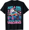 Just a Girl Who Loves Monster Trucks and Unicorns T-Shirt