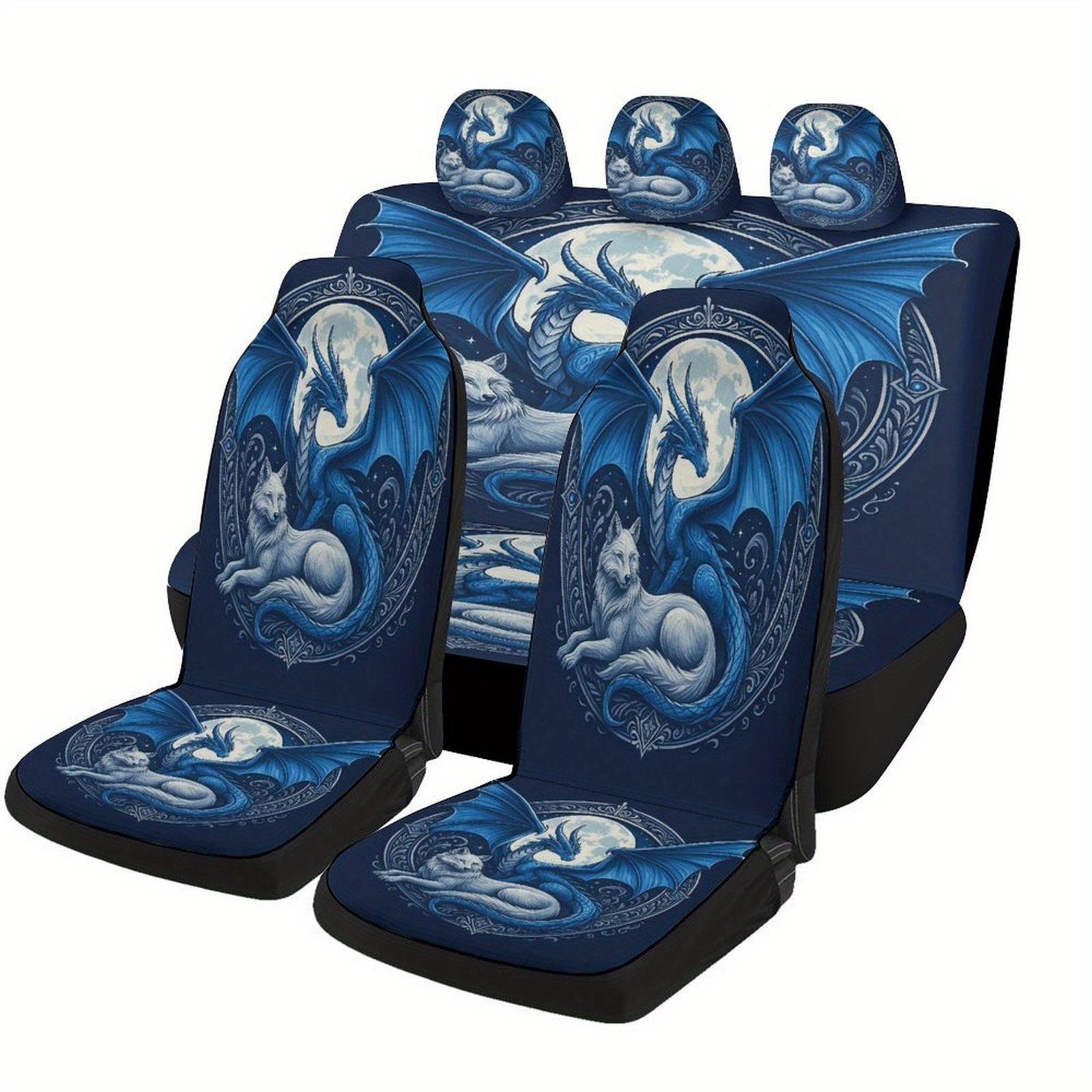 Moonlit Dragon And Wolf Designed Car
