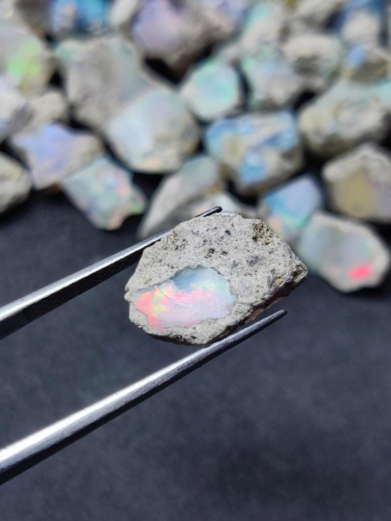 Opales Brutes D’Éthiopie – Lot De Pierres Naturelles Multicolores – 10 Carats