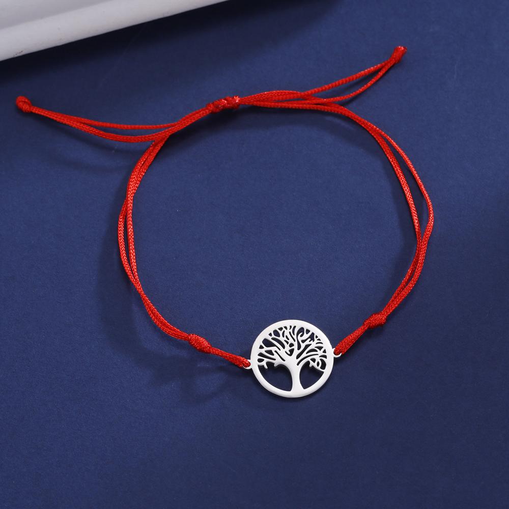 Dawapara Tree of Life Bracelet for Women Positive Energy Growth and Strength Amulet Stainless Steel Minimalist Couple Jewelry