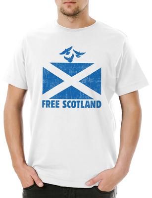 Free Scotland Herren T-Shirt Schlacht Schlacht von Bannockburn 1314 William Wallace