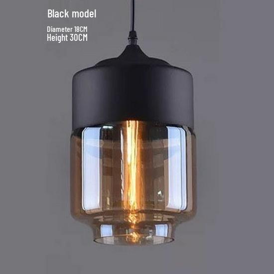 Minimalistische Retro-Holzmaserung Glas-Pendelleuchte für Loft oder Bar