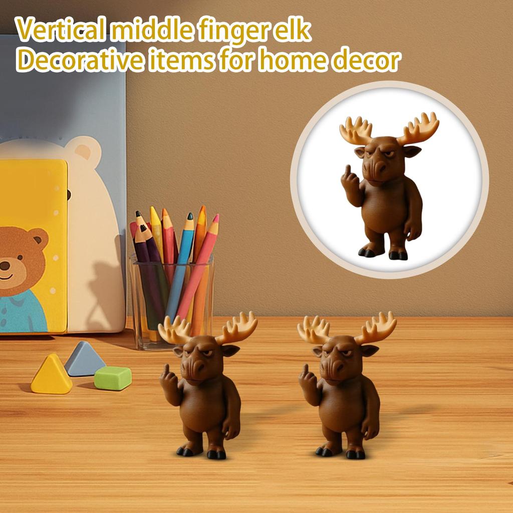 Vertical Middle Finger Elk Ornament Home Decoration