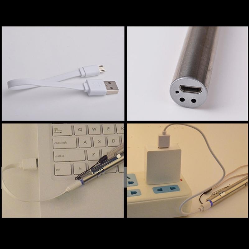 Pen Light Flashlight with USB Cable Rechargeable Small Bright Penlight Mini LED Pen Flashlight Pocket Flashlight Outdoor