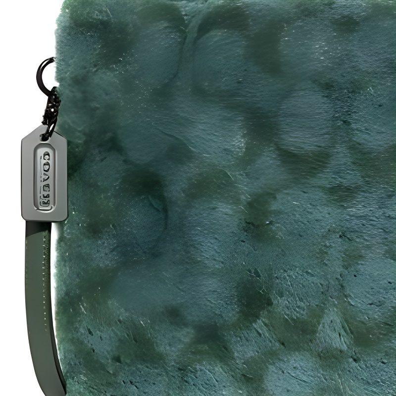 Coach Charter Wool And Glove Tanned Leather Wrist Bag Clutch Large Women's Green CC157-PST