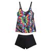 Women's Two Piece Tankini Swimsuit Set with Built-in Bra and Skirt Style Bottoms Stretchy Fabric for Comfortable Fit and Support