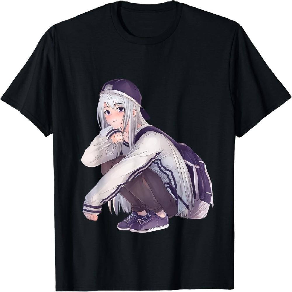 

Anime Aesthetic Girl HipHop Style T-Shirt XXXXXL чорний