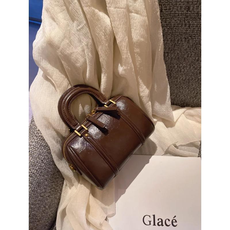 Advanced Retro Soft Leather Pillow Bag, Women's 2026 New Versatile Cylindrical Bag, Niche Light Luxury Hand-held Crossbody Bag