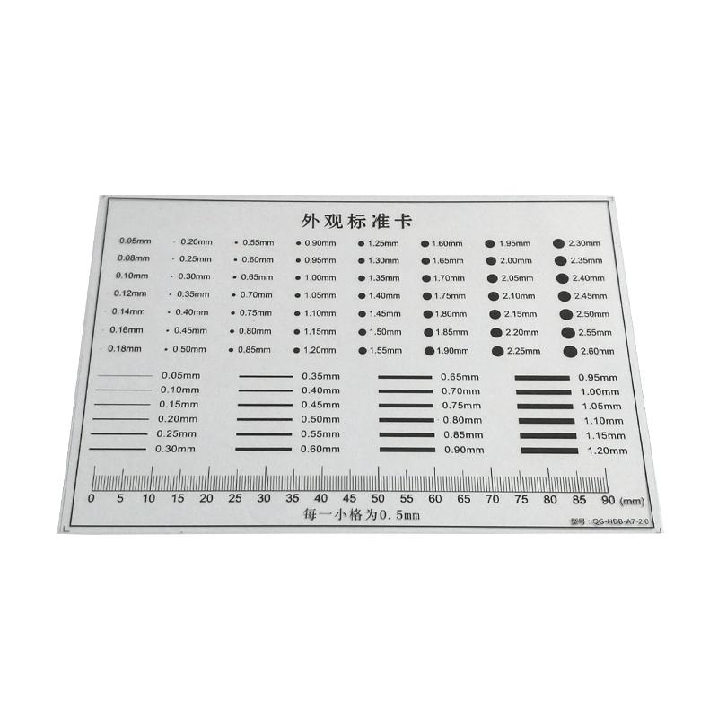 Aspect Calibru Standard Card Calibru Punct Film Transparent Card de Comparație Pete Pată Crăpătură Contrast Riglă PET Scale Linie Punct