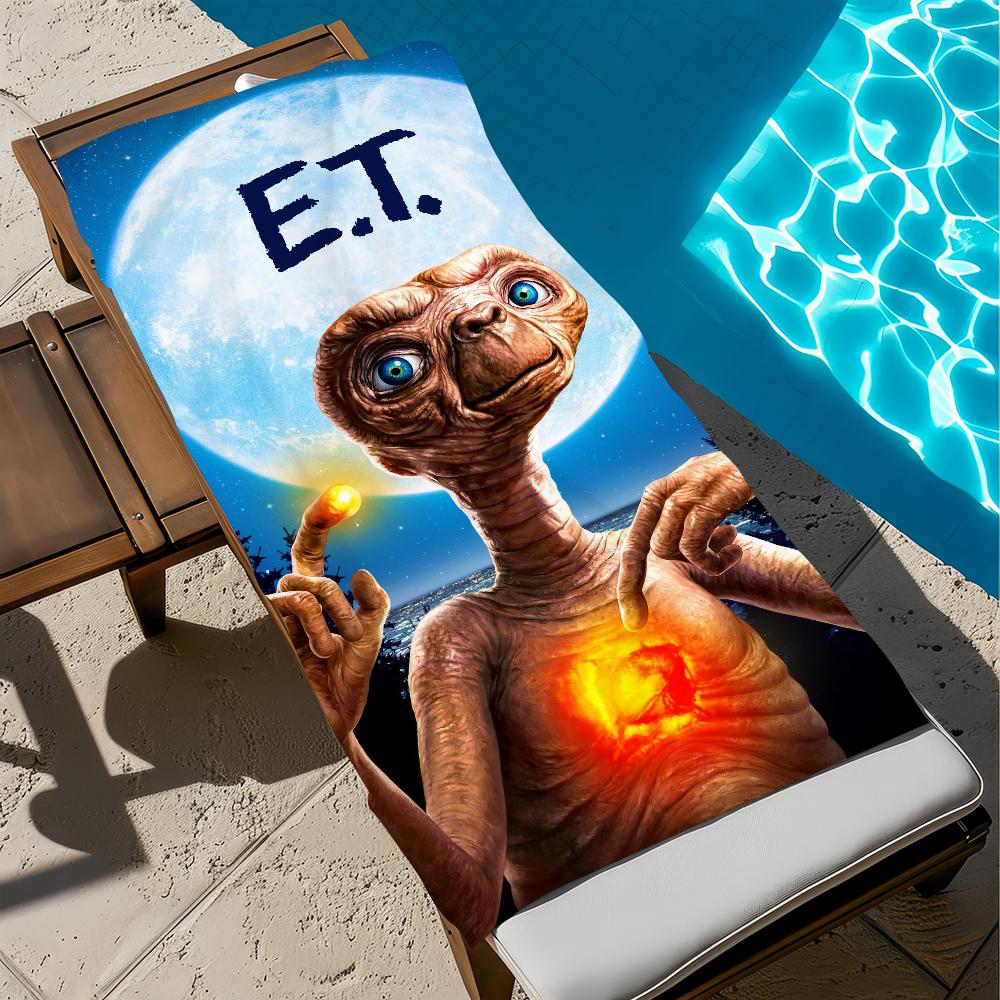 classic movie E-ET-T Towel Large Quick-Drying Microfiber soft Beach Towel for Travel Fitness Sauna Bathing Camping