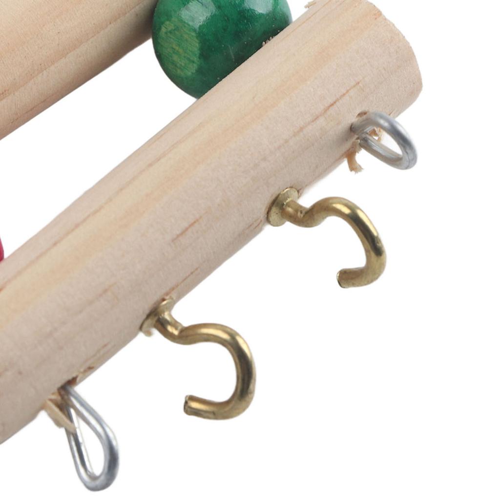 Pet Ladder Bridge Wood Climbing Swing Portable Mouse Hamster   Canary Pet Toys (5Steps S)