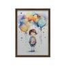 Dziewczynka Z Balonikami Dziewczynka Z Balonikami, 70X100 Cm, Rama Drewniana Jasny Dąb, Papier Matowy 230 Gsm