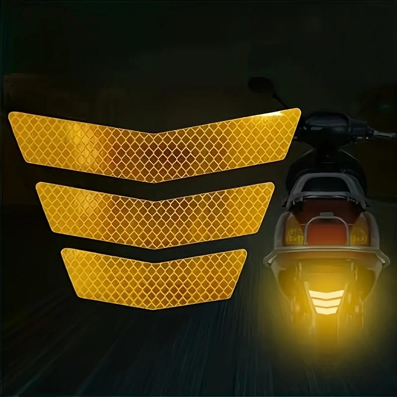 3 Pezzi Adesivi Riflettenti Notturni Adesivi per Carrozzeria Auto, Adesivi per Moto, Adesivi per Casco, Strisce Riflettenti per Veicoli Elettrici, Adesivi di Avvertimento per Auto