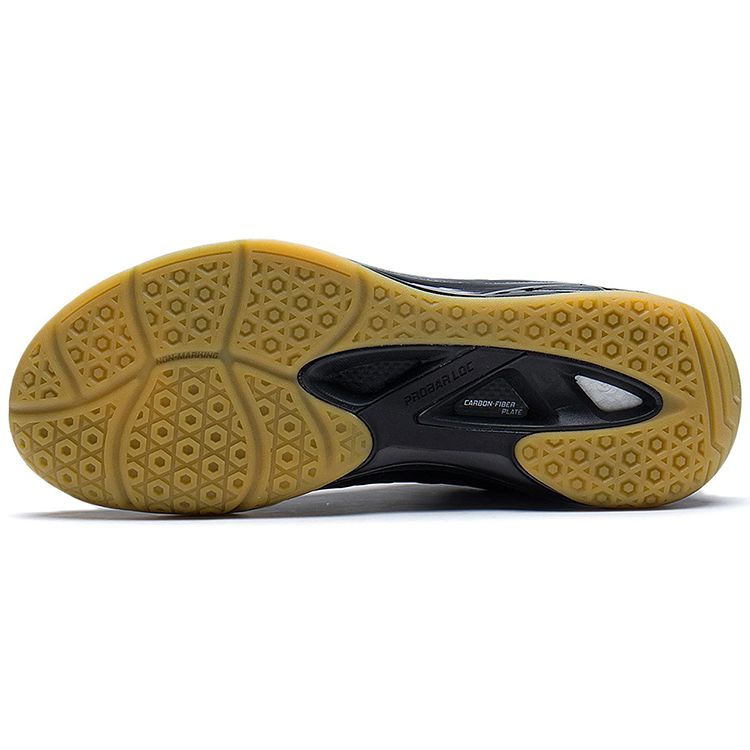 Li-Ning Synthetic Leather Shock Absorption Non-Slip Wear-Resistant Supportive Low-Top Badminton Shoes Unisex Shoes Black AYAS028-1