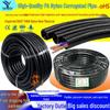 Import Nylon PA Thickened Corrugated Outdoor Cable Conduit: Black Flame-Retardant, Sun-Protective, Flexible Hose Sleeve.
