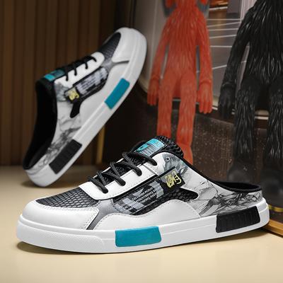 Pantofi de casă tip papuci din plasă noi de vară pentru bărbați, supradimensionați, perforați, pantofi sport și de agrement, sandale de exterior la modă și confortabile