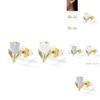 Fashionable European American Style Floral Earrings Beautiful Two-tone Flower Studs For Women
