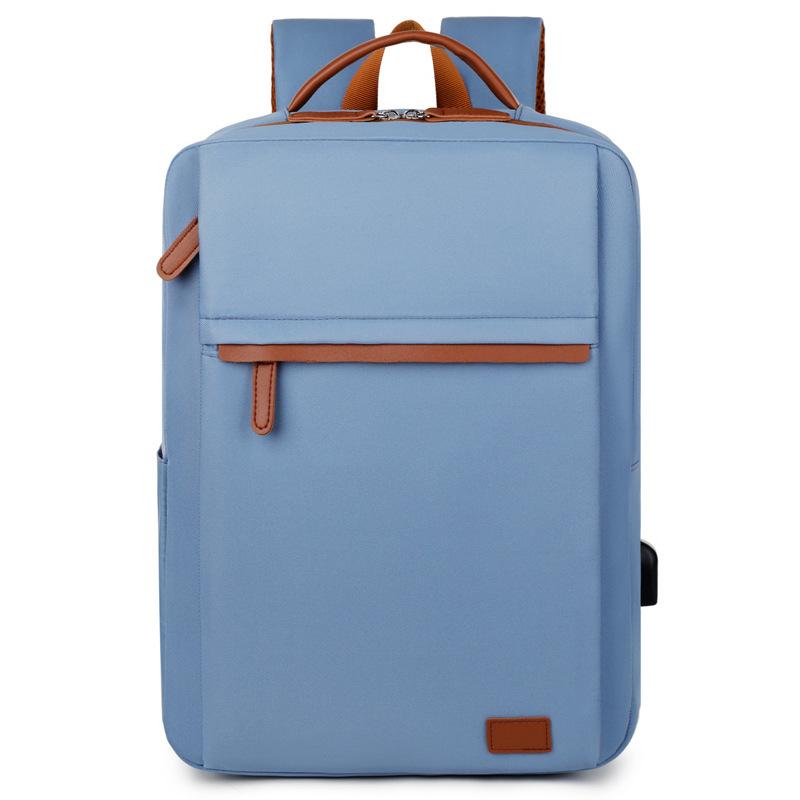 TS JYL laptop bag,Hot Business Backpack Expandable USB Waterproof Light Travel Laptop Logo One size fits all синий